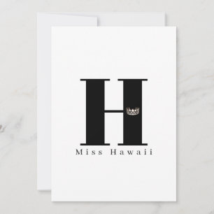 Miss USA Crown Flat Note Cartes - Noir