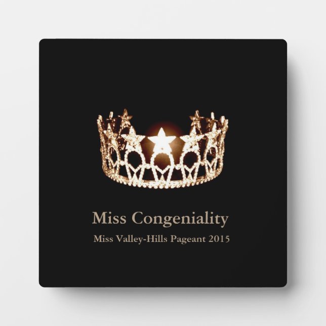 Miss USA Gold Crown Awards Plaque (Devant)