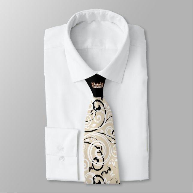 Miss USA Gold Crown Flourish Tie (Tied)