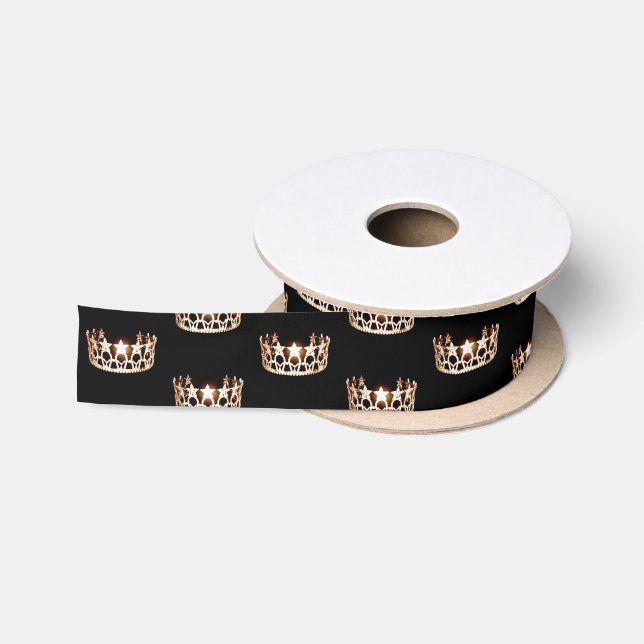 Miss USA Gold Star Crown Satin Ribbon (Spool)