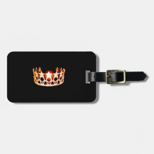 Miss USA Orange Crown Luggage Tag