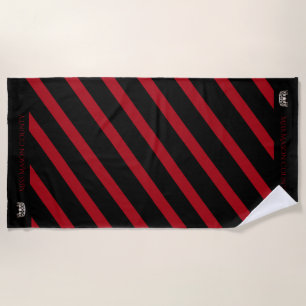 Miss USA Red Stripe Crown Beach Towel