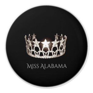 Miss USA Silver Crown Ceramic Cabinet Knob