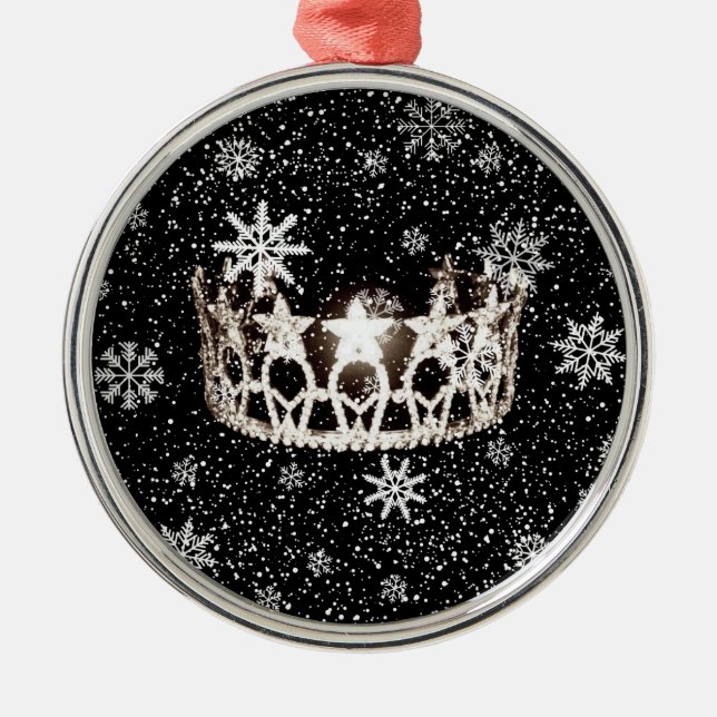 Miss USA Silver Crown Christmas Ornament (Front)