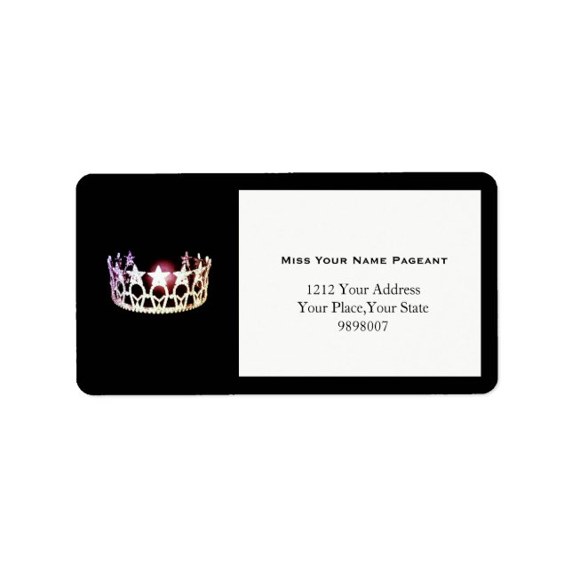 Miss USA Silver Crown Étiquettes de adresse