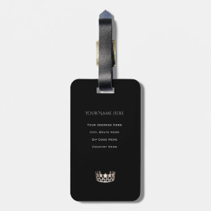 Miss USA Silver Crown Luggage Tag-Vertical Tag