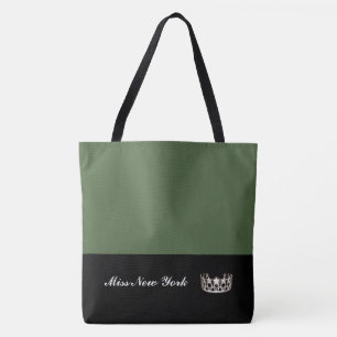 Miss USA Silver Crown Tote Bag-Large Cactus Bag