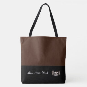 Miss USA Silver Crown Tote Bag-LRGE BT Sienna