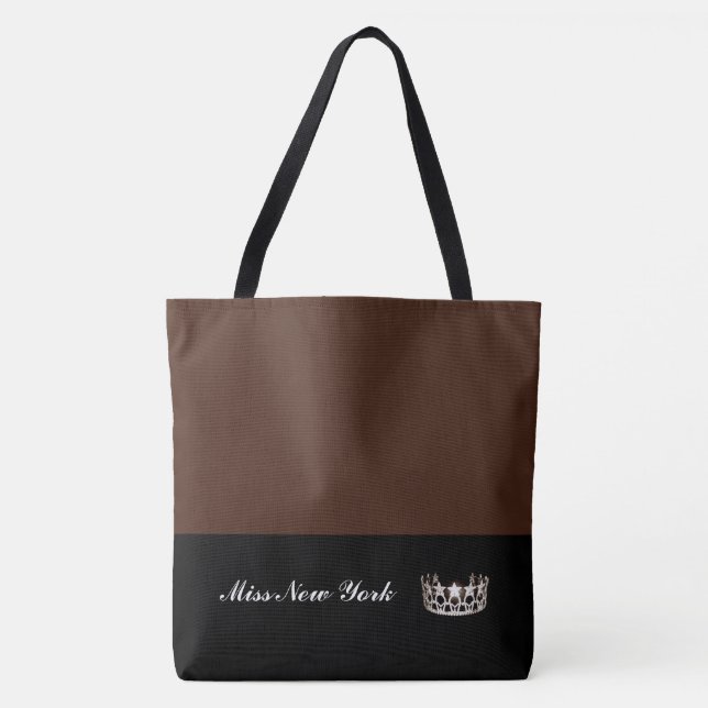 Miss USA Silver Crown Tote Bag-LRGE BT Sienna (Front)