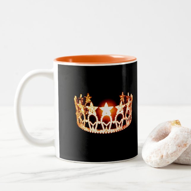 Miss USA style Orange Crown  Mug (With Donut)