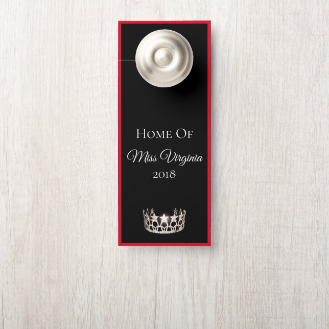 Miss USA style Pageant SLVR Affichette de porte Co (Sur le bouton)