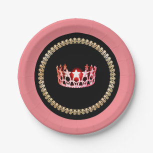 Miss USA style Pink-Coral 7" Paper Plates