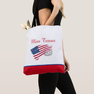 Miss USA US Sac fourre-tout-Moyen Drapeau US Argen