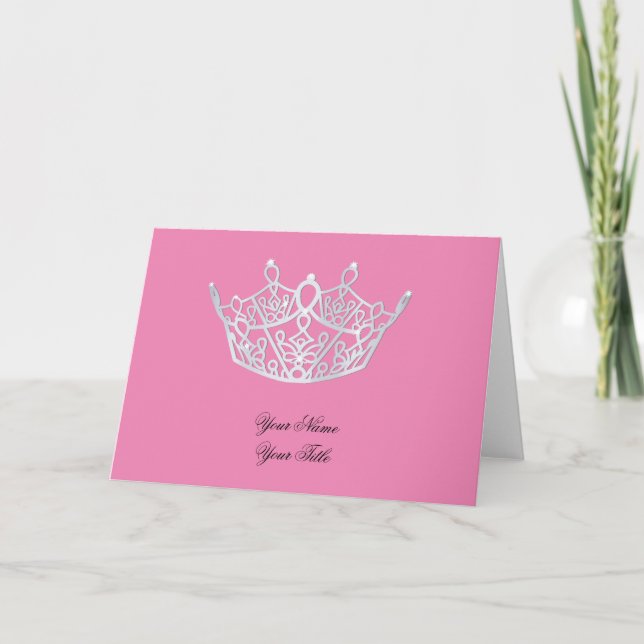 Miss Volunteer crown thank you crown note card (Front)