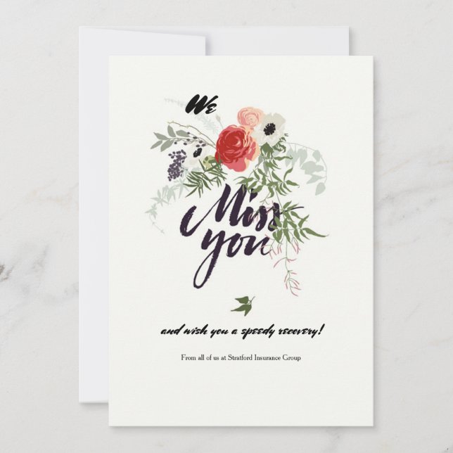Miss Vous Obtenez Une Carte De Voeux (Devant)