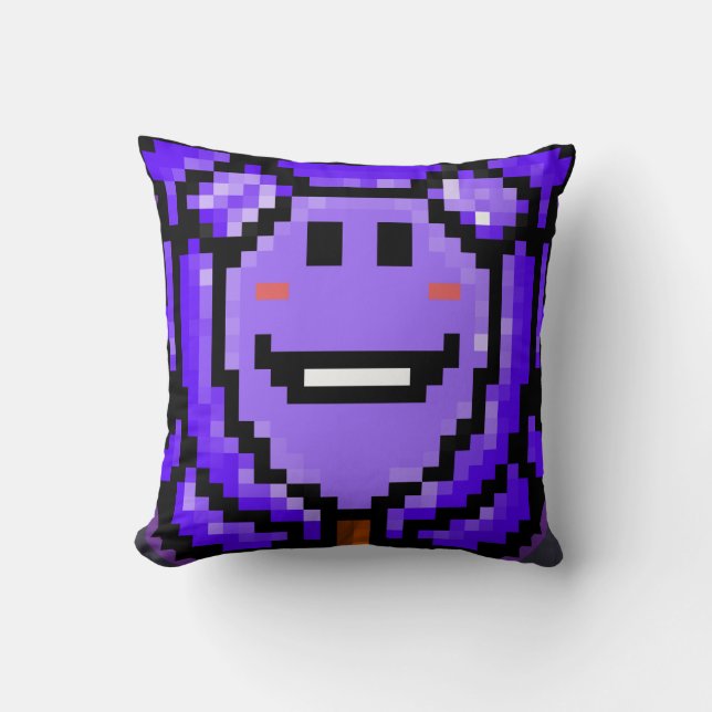 Miss Wolfy Throw Pillow (Front)