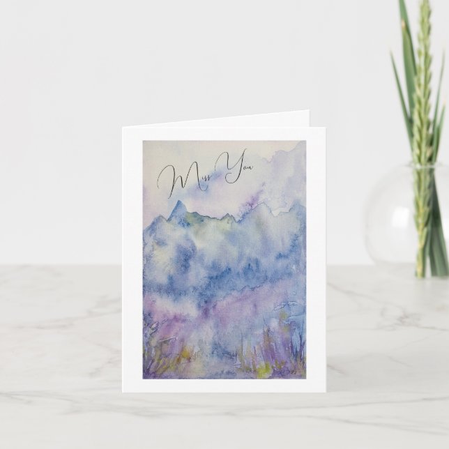 Miss You Atmospheric Landscape Card (Front)
