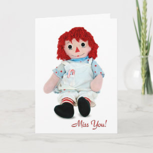 Miss You Christmas Doll Holiday Card