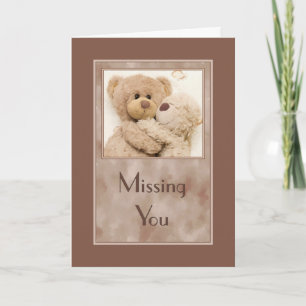 Miss You Cuddle Bears Card