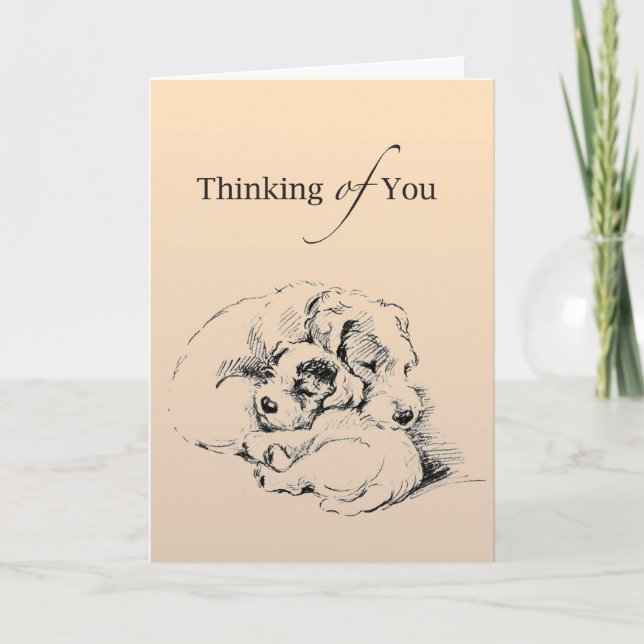 Miss You Cuddly Dogs Card (Front)