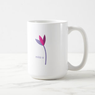 miss you flower coffee mug