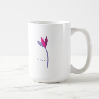 miss you flower coffee mug