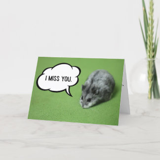 Miss You Funny Hamster Greeting Card