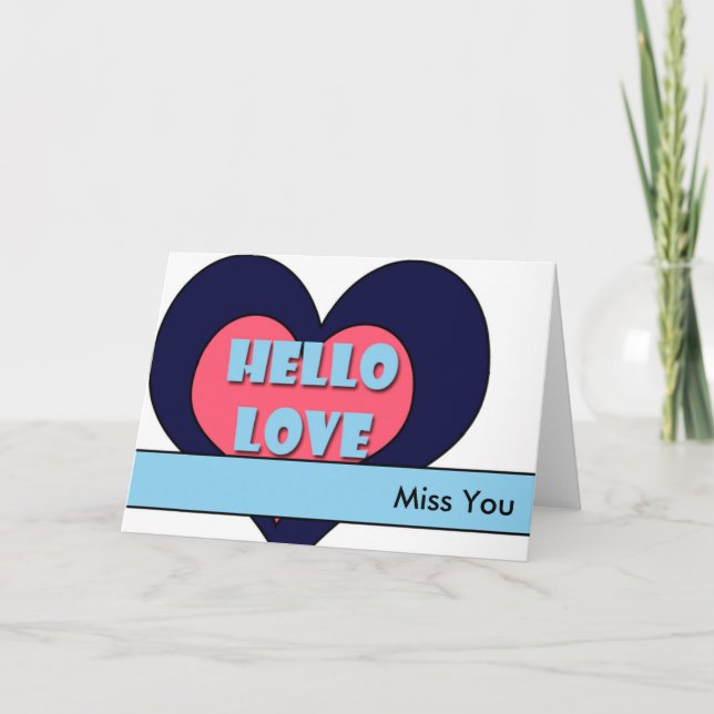 Miss You Greeting Card (Front)