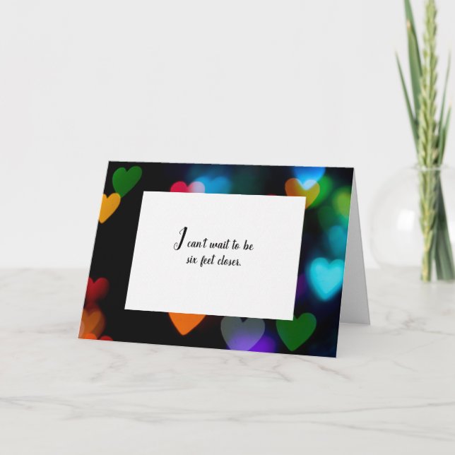 Miss You heart lights Card (Front)