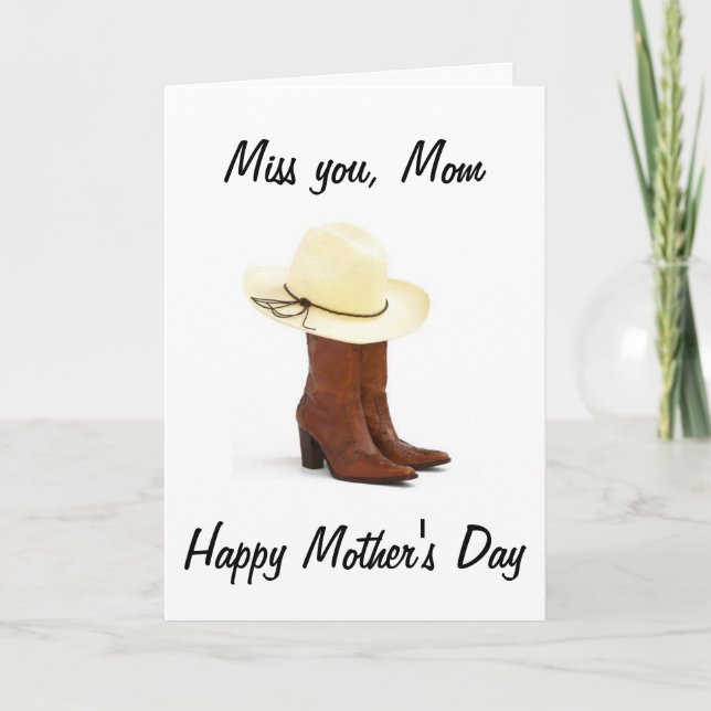 MISS YOU MOM ON MOTHER'S DAY CARD (Front)
