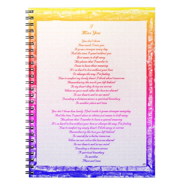 Miss You Notebook (Front)