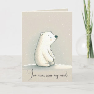 Miss You Polar Bear Card