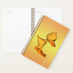 Miss you Sad little Yellow cartoon Duck Planner