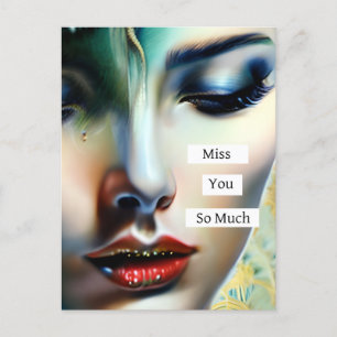 Miss You So Much Fantasy Ethereal Art Postcard