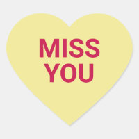 Miss you yellow cute Valentine's Day conversation