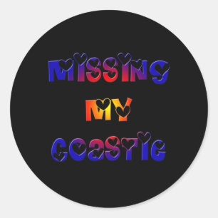 misscoastie classic round sticker