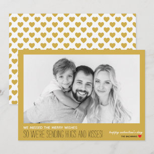 Missed Wishes Hugs & Kisses Photo Card