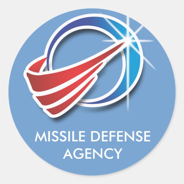 Missile Defence Agency Classic Round Sticker (Front)