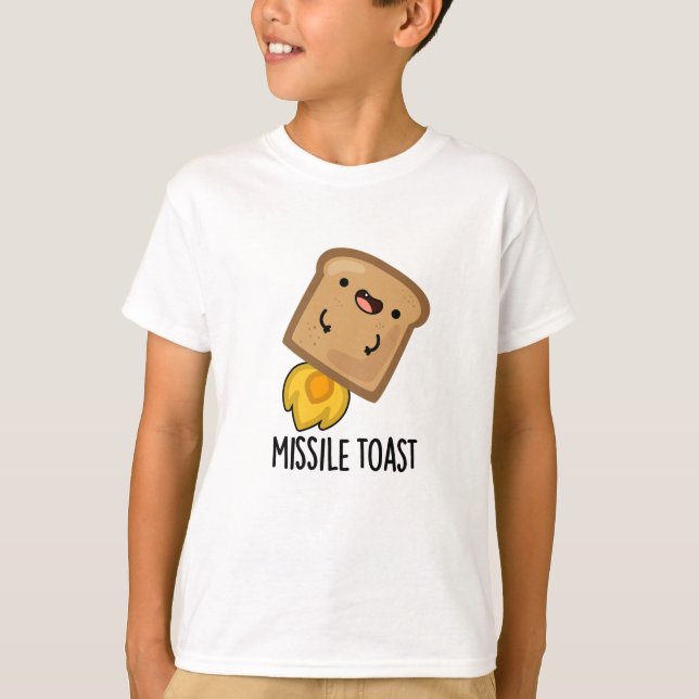 Missile Toast Funny Mistletoe Puns T-Shirt (Front)