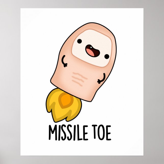 Missile Toe Funny Mistletoe Pun Poster (Front)
