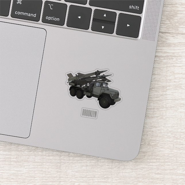 Missile vehicle cartoon illustration (Detail)