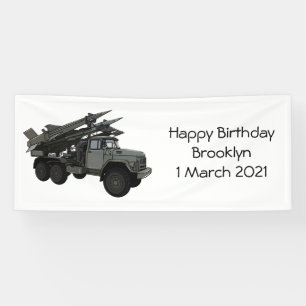 Missile vehicle cartoon illustration banner