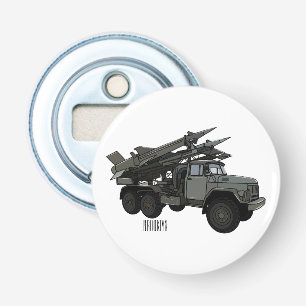 Missile vehicle cartoon illustration bottle opener