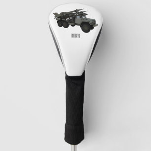 Missile vehicle cartoon illustration golf head cover