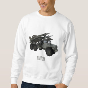 Missile vehicle cartoon illustration sweatshirt