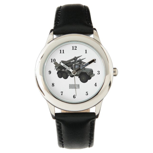 Missile vehicle cartoon illustration watch (Front)