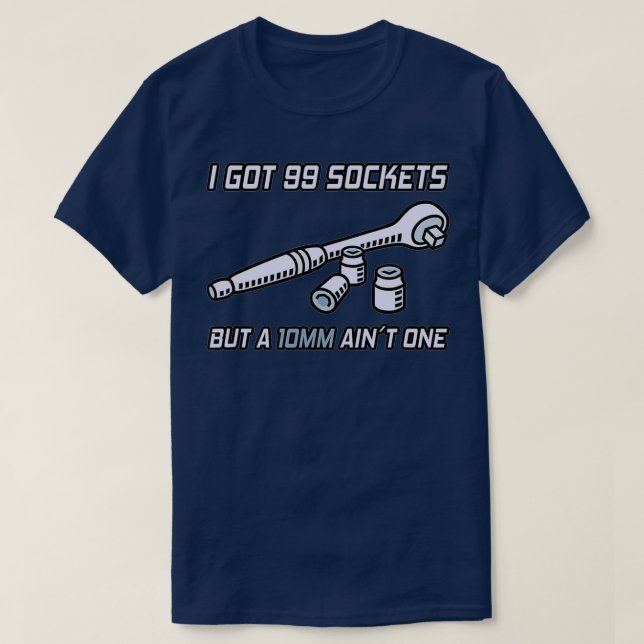 Missing 10 mm Socket Gear Head T-Shirt (Design Front)