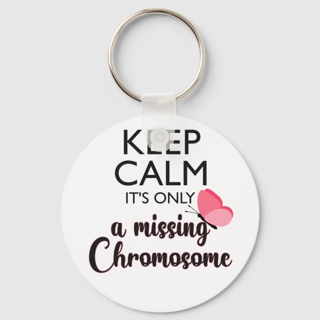 Missing Chromosome Turner syndrome awareness Keychain (Front)