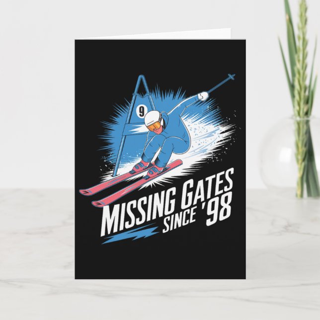 Missing Gates Since 98 Alpine Skiing  Card (Front)