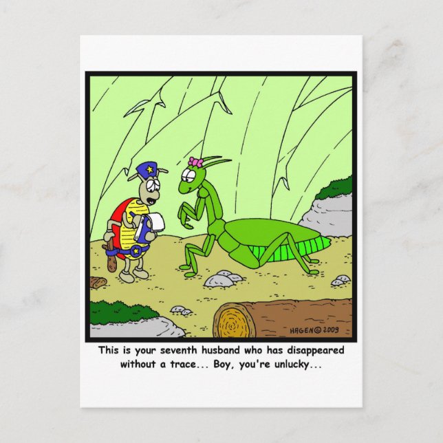 Missing Husband Postcard (Front)